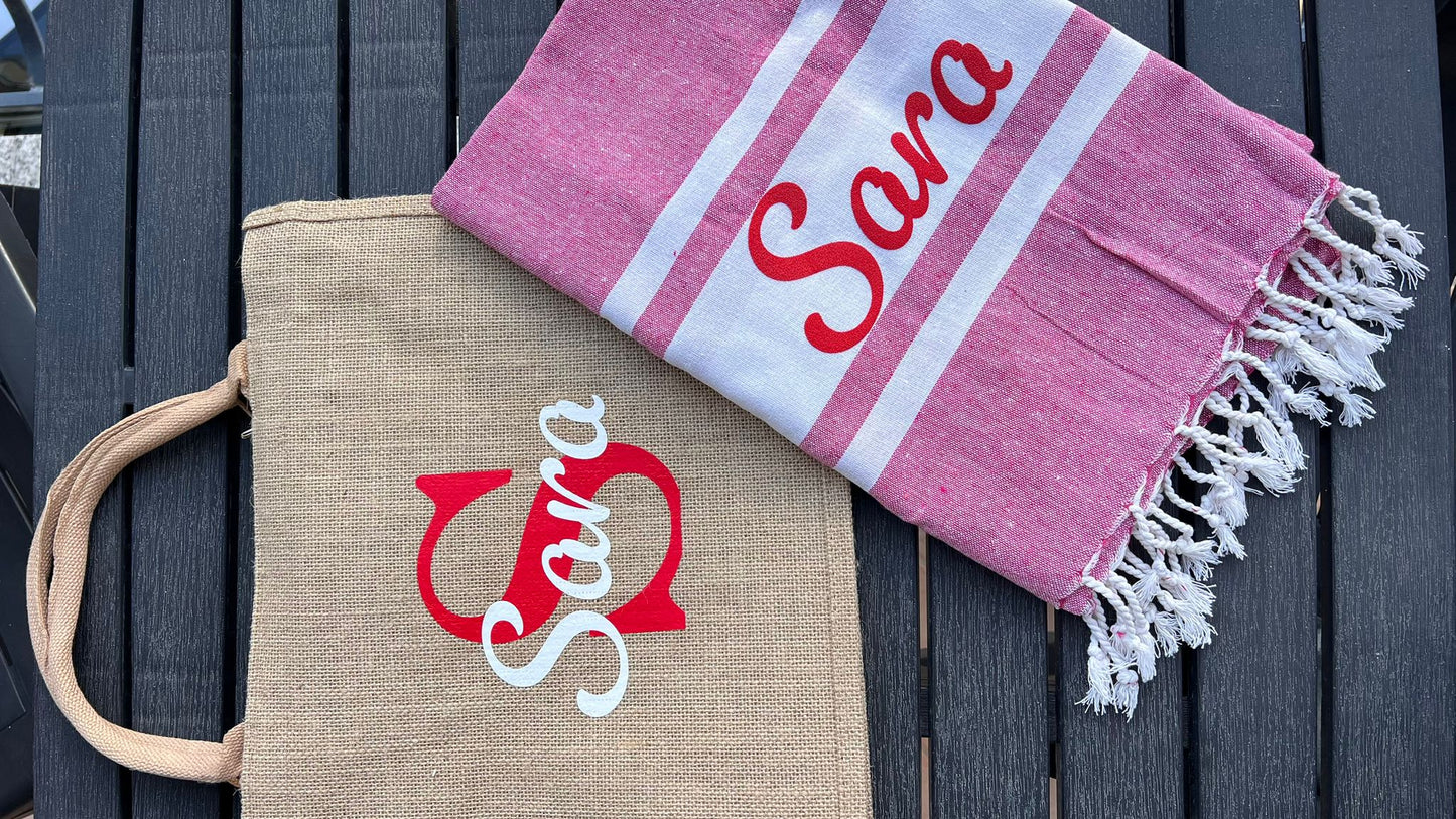 Borsa mare + telo PERSONALIZZABILE